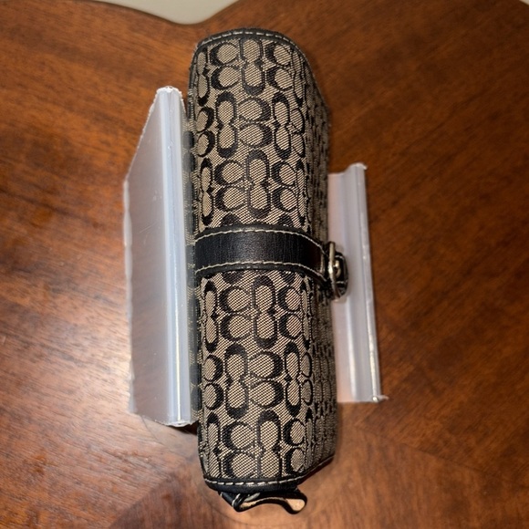 Coach   Small wallet  miniC’s canvas, wallet  bifold  gray/black  leather trim - Picture 5 of 12